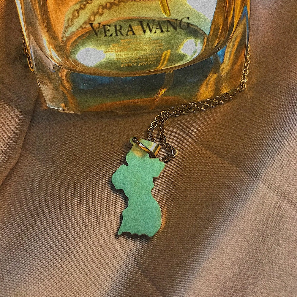 Guyana map necklace